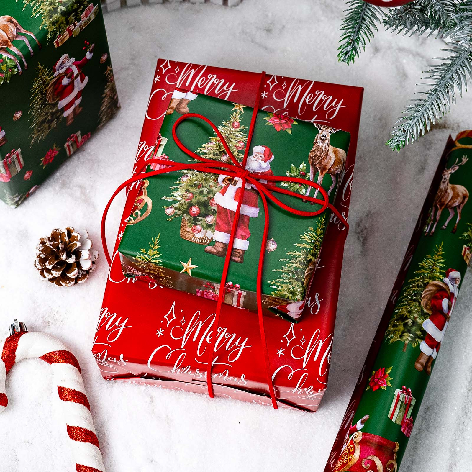 Homeral Green Christmas Wrapping Paper - Holiday Design photo 3