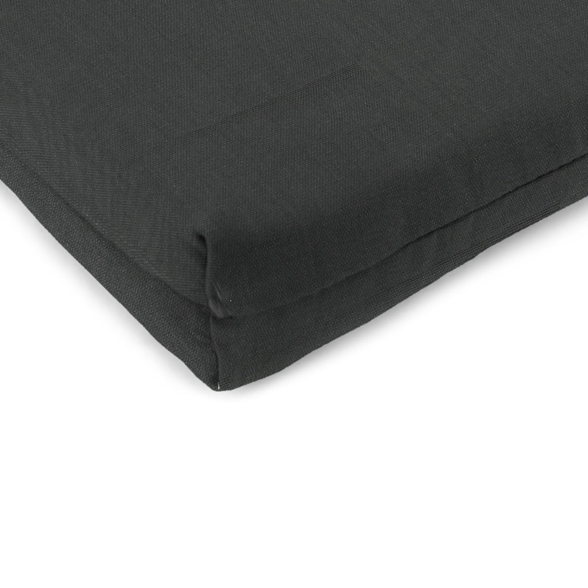 Jordan Manufacturing 17" x 19" Canvas Charcoal Solid Rectangular Outdoor Chair Pad Seat Cushion with Ties (2 Pack)