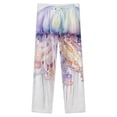thumbnail image 4 of Watercolor Jellyfish Cute Winter Female Pants Flannel High Waist Women Pants Lady Warm Straight Leg Plush Trousers, 4 of 7