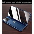 thumbnail image 4 of Lockable iPhone 12 Pro Max Anti-Peeping Case with Camera Lens Protector Privacy Screen Protector Strap Hole Aluminum Alloy Metal Bumper Case Double Lock Glass Case Cover (12ProMax, Black)Pink13ProMax, 4 of 7