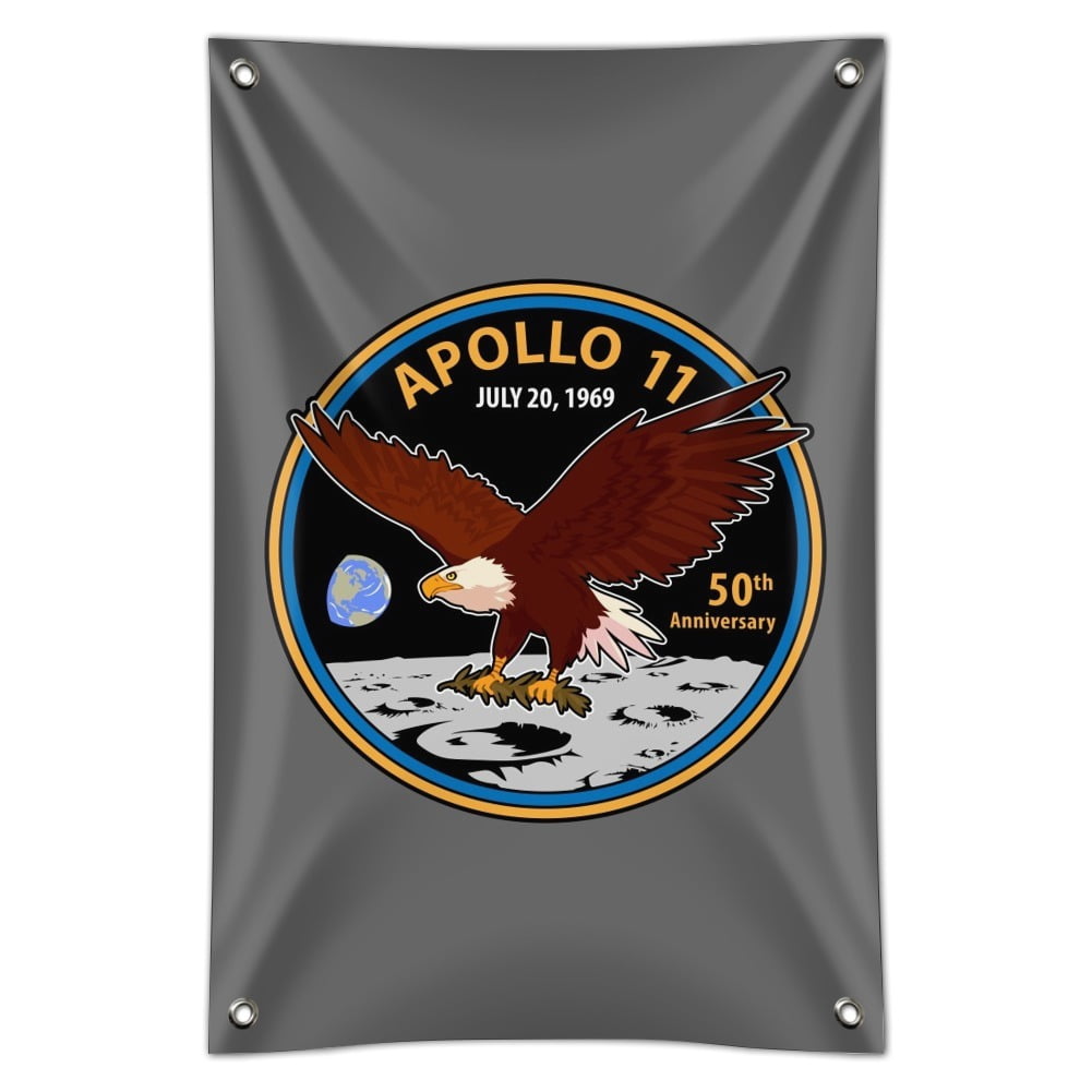 NASA Apollo 11 50th Anniversary Patch with Eagle on The Moon Home Business Office Sign
