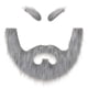 thumbnail image 3 of GOOHOCHY 1 juego de barba de simulación, ceja postiza, bigote falso divertido, accesorio de cosplay, bigote decorativo, 3 of 7