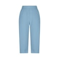 thumbnail image 3 of Pantalon de Golf pour Femmes Extensible Couleur Unie Polyester Décontracté Voyage Pantalon Court, 3 of 8