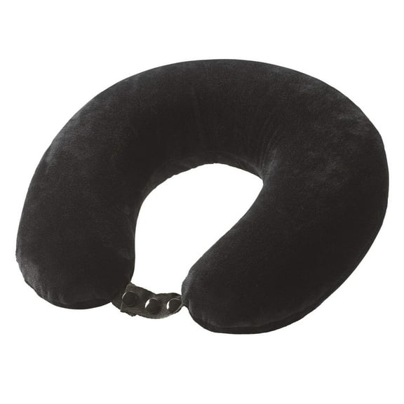 Lewis N. Clark Memory Foam Travel Pillow Airplane Support Car Flight - Black