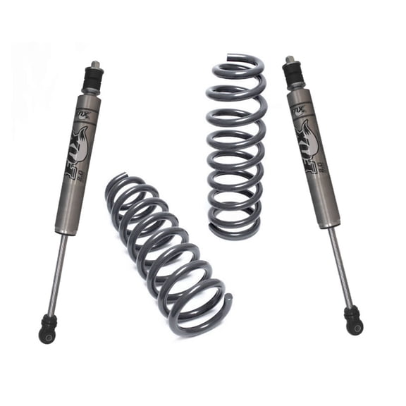 MaxTrac Suspension 872172F Suspension Lift Kit w/Shocks; 2.5 in. Front Lift; Incl. Front Coil; 2 Fox Coil Overs w/Hardware; Fits select: 2014-2018 RAM 1500, 2019-2022 RAM 1500 CLASSIC
