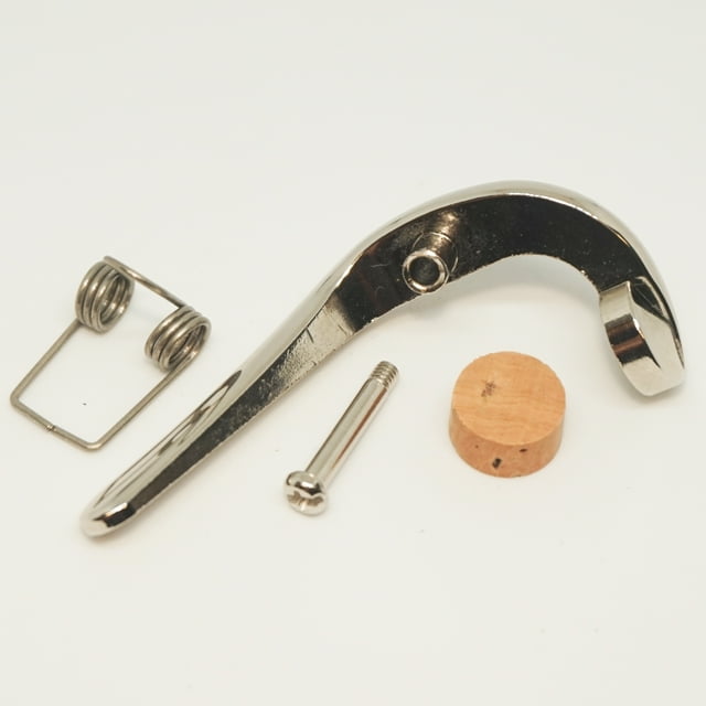 Yamaha Trombone / Bass Trombone Ensemble de Valve de Broche à Clé d'Eau, Comprenant un Ensemble Complet Incluant une Clé, une Tige, du Liège et un Ressort. Conçu pour Être Compatible avec Divers Modèles de Trombone Yamaha et de Bass Trombone, Tels Que YBL-322, YBL-421G, YSL-354, et Plus. les Composants Sont Affichés sur un Fond Blanc, Mettant en Valeur la Finition Métallique de la Clé, la Pièce en Liège et le Mécanisme à Ressort