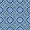 thumbnail image 1 of Ahgly Company Machine Washable Indoor Square Transitional Blue Jay Blue Area Rugs, 5' Square, 1 of 7