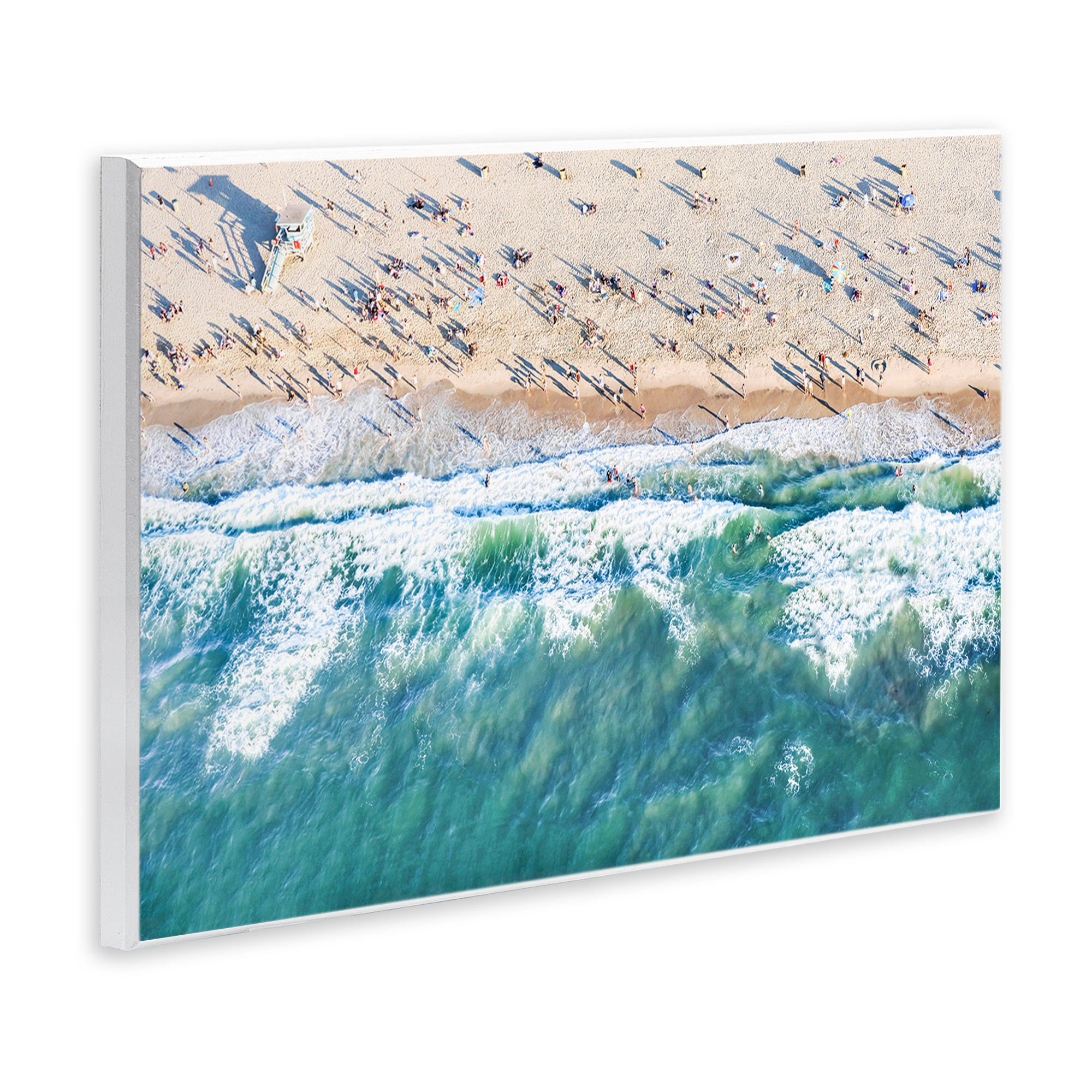 Stupell Industries Aerial Tide Beach Foam Nautical & Beach Photography Unframed Art Print Wall Art, 19 x 13