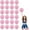 Pink+White, variant on 24 Pack Cheerleading pom poms,Cheer pom poms Sports Dance Cheer Plastic Pom Poms Cheerleading for Sports Team Spirit Cheering (Blue+Pink+White)