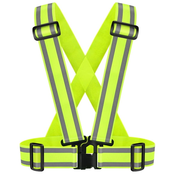 Idou High Visibility Reflective Safety Vest Lightweight Adjustable & Elastic Hi Vis Running Gear For Jogging Walking Cycling Construction Workers Motorcycle Men Women