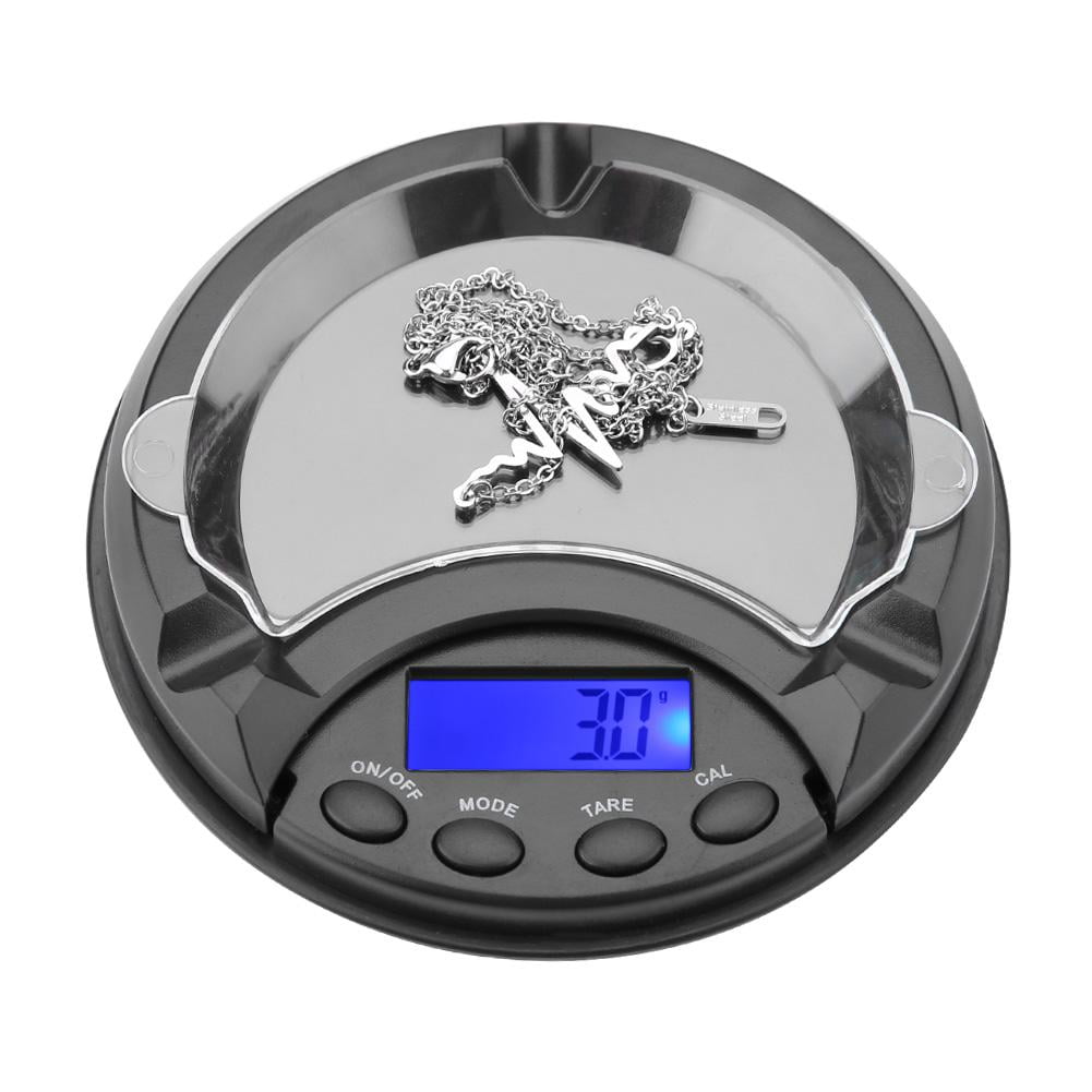 Electric Ashtray Mini Digital Pocket Scale 0.01-500g LCD Back-lit Jewelry Weigh 