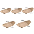 thumbnail image 4 of Shoreew 100Pcs Sushi Serving Boat Japanese Style Solid Wood Disposable Food Grade Dessert Salad Appetizer Food Serving Tray Kitchen Supplies, 4 of 6