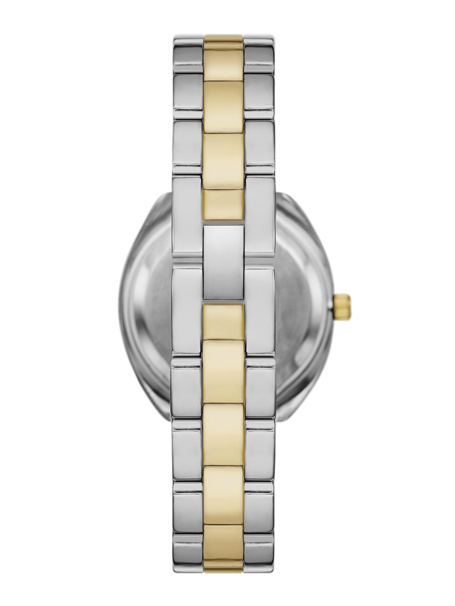 Time & Tru Women's Wristwatch: Two Tone Silver and Gold Round Case, 3 Link Bracelet (FMDOTT098)