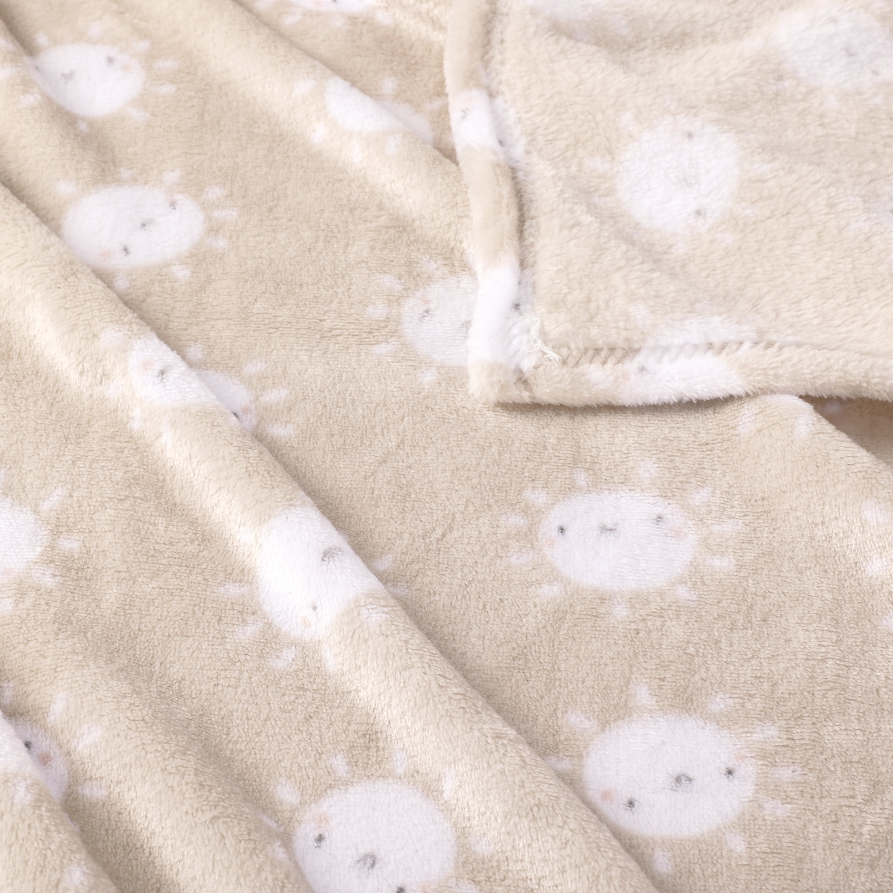 George Baby Taupe Sun Flannel Baby Blanket 30" x 36"
