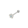 thumbnail image 2 of Flat Head Jeweled Flower Design Tongue Ring, 2 of 10