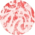 thumbnail image 1 of Ahgly Company Machine Washable Indoor Round Abstract Red Modern Area Rugs, 7' Round, 1 of 4