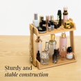 thumbnail image 4 of Organizador de maquillaje y encimera GOBAM Bamboo de 2 capas, 4 of 8