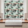 thumbnail image 2 of Ambesonne Hawaii Kitchen Curtains, Summer Palm Trees Fern, 55"x39", Multicolor, 2 of 3