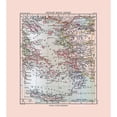 thumbnail image 3 of Perthes 15x16 Black Modern Framed Museum Art Print Titled - Aegean Sea Islands Greece Turkey - Perthes 1896, 3 of 5