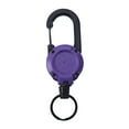 thumbnail image 3 of 4 Pcs Retractable Keychain with 60CM Steel Cord Heavy Duty Carabiner Badge Reel ID Holder Extendable Camping Hiking Hanging Buckle Keyring, 3 of 8