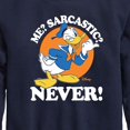 thumbnail image 3 of Disney - Donald Me Sarcastic Never - Toddler & Youth Crewneck Fleece Sweatshirt, 3 of 5