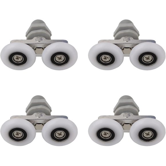 4 PCS 25mm Double Shower Door Rollers Shower Door Rollers Sliding Rollers Door Bathroom Shower Replacement Shower Roller,Bathroom Replacement Parts