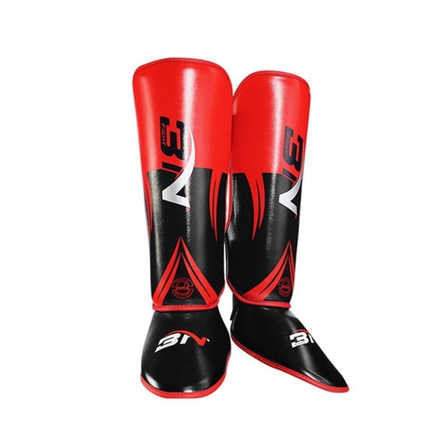 Eigraketly Espinilleras Muay Thai Artes Marciales Pierna protectora Mma Kickboxing Kung Fu Rojo M Adolescente Boxeo rojo m adolescente