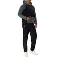 thumbnail image 3 of KOMOO 2 Piece Men Fitness Sports Pants Outfits Patchwork Drawstring Hooded Running Jogger Pants Sets, 3 of 9