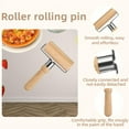 thumbnail image 6 of Pizza Roller, Non Stick Small Rolling Pin for Dough, T Round Type Wooden Dough Roller, Wood Pastry Pizza Rolling for Cooking Cookie Bread Tortilla Dumpling, 6 of 6