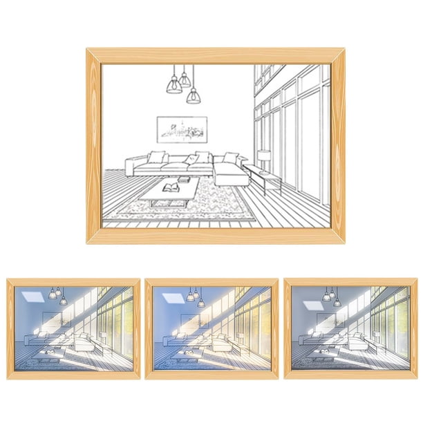 Pintura Iluminada 5W 5V Luces LED Imagen Idea Decoración de pared Marco de fotos LED para el hogar (X)