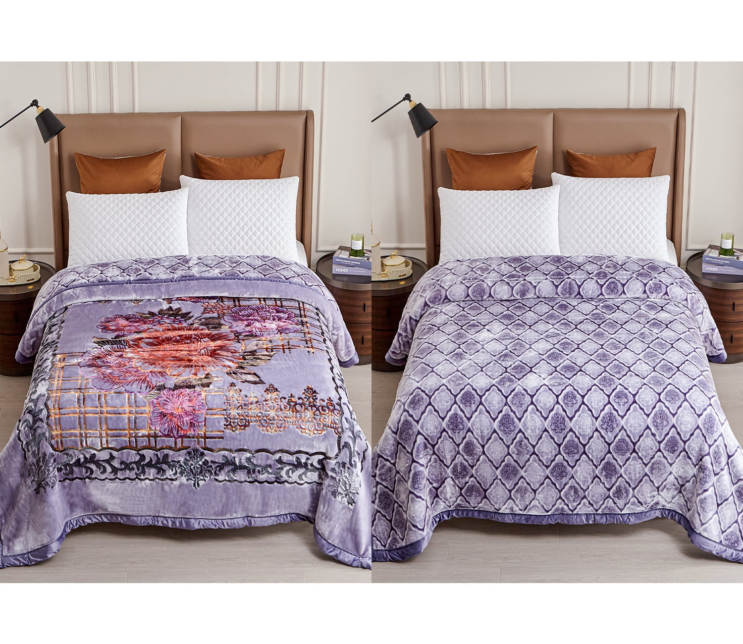 NC Thick Fleece Blanket King Size,10.5lbs 2 Ply Heavy Thick Warm Mink Bed Blanket for Winter, 87"x94"