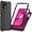 Black, variant on TJS Phone Case for T-Mobile REVVL 8 Pro, with Tempered Glass Screen Protector, Full Body Protective Heavy Duty Hybrid Bumper Cover (Clear)