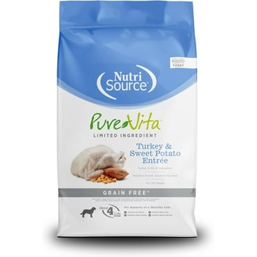 Nutri-Source Pure Vita Grain-Free Turkey And Sweet Potato Dry Dog Food, 5 Pound Bag
