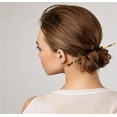 thumbnail image 5 of 2 Pcs Tortoise Shell Brown Hair Sticks,Retro Acetate Hair Sticks,Fashion Updo Hair Decoration,Long Hair Accessories for Dish Hair,6.9 Inch Leopard Print Hair Pins (Brown), 5 of 5