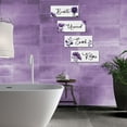 thumbnail image 5 of CELIVESGG 4 Pieces Bathroom Wall Decor, Flower Wall Art Wooden Hanging for Gallery Wall,Purple, 5 of 10