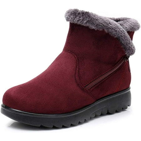 

Women s Winter Warm Side Zipper Snow Boots
