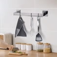 thumbnail image 6 of 12-Inche Towel Bars for Bathroom Wall Mounted Chrome Polished Total-14” Stainless Steel Towel Hanger Silver Hand Towel Holder for Cabinet Kitchen Towel Racks Towel Rods, A8804CP-3P1, 6 of 9