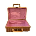 thumbnail image 3 of DimyFew Storage Box Imitation Rattan Suitcase Handwoven Woven Basket Multipurpose Lid Organizer with Handle suitable for Cosmetics Travel Home Office Bathroom Daily Use 22x17x11cm, 3 of 8