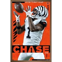 NFL Cincinnati Bengals - Ja'Marr Chase 23 Wall Poster, 22.375" x 34" Framed