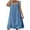 Blue, variant on Plus Size Summer Dresses Crew Neck Sleeveless Midi Dresses Wide Strap Casual Dress Beach Sundress White XL