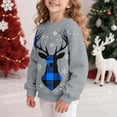 thumbnail image 5 of MKOSPLRT Reindeer Christmas Sweatshirts Kids 1-15Y Crewneck Long Sleeve Xmas Party Pullover Warm Fall Sweat Shirts for Girl Boy, 5 of 8