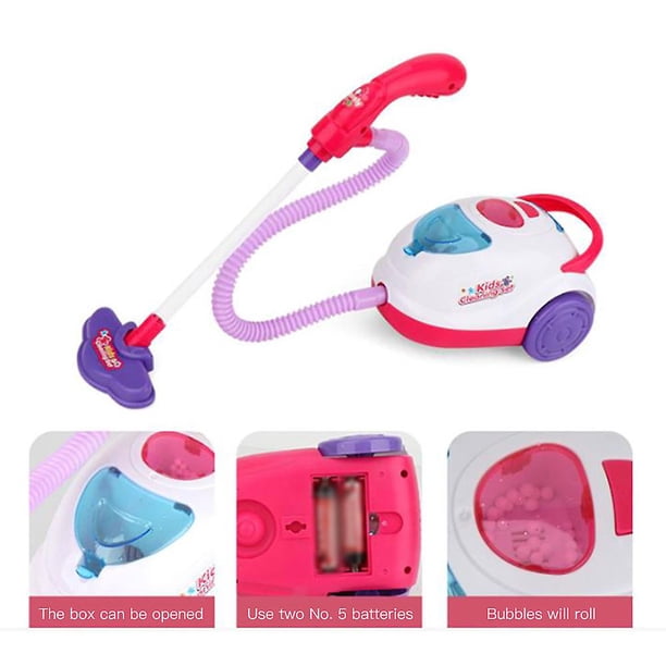Aspiradora De Juguete Para Niños – Set De Limpieza Realista Sin Cable Con Escoba Y Recogedor, Juego De Imitación Para Niños De 3+ Años, Regalo Educativo Y Divertido
