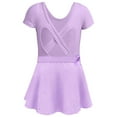thumbnail image 5 of WUANDIXFA Ballet Leotards for Girls Toddler Dance Dress Outfit Combo with Skirt and Tights (Toddler/Little Kid/Big Kid) (Purple, 3-4 Years), 5 of 8