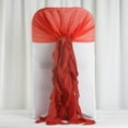 BalsaCircle 10 Red Premium Solid Curly Chiffon Chair Sashes Wedding ...