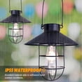 thumbnail image 3 of Farol solar vintage con jaula de acero resistente al agua y luz LED blanca cálida, perfecto para decoración de jardín, patio y terraza, 3 of 7