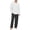 BK11-Black, variant on VV AVEORS Christmas Pajamas For Men Cotton Plaid Pajama Set Long Sleeve Pj Set Comfy Sleepewear Crew Neck Pajama With Pants Black L