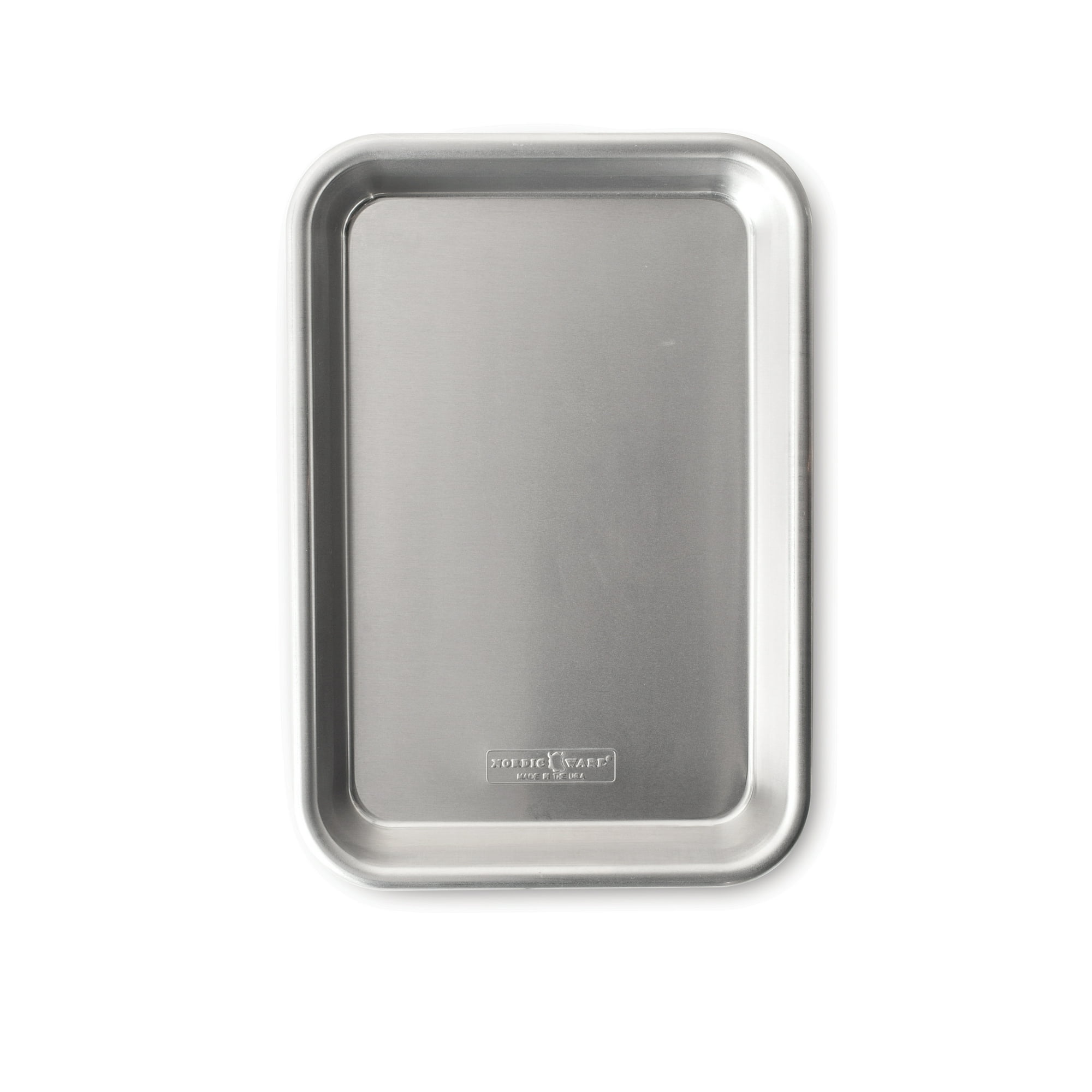 Nordic Ware Naturals 10" x 7" Aluminum Eighth Sheet, Rectangular Cookie & Baking Sheet Pan