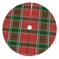 thumbnail image 1 of Faldas para árbol de Navidad a cuadros de 36 pulgadas, gruesas, para decoración navideña de invierno, para decoración rústica de Navidad, 1 of 8