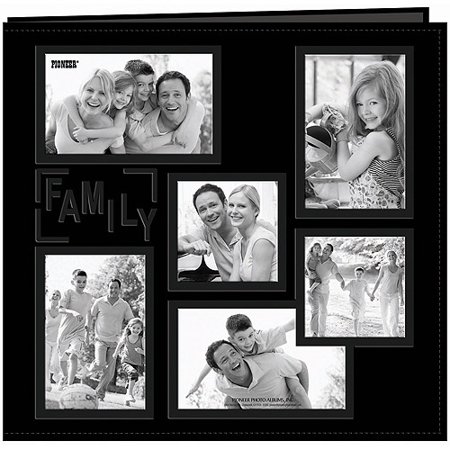 Collage Frame Sewn Embossed Cover Postbound Album, 12