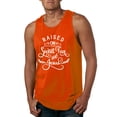 thumbnail image 1 of Wild Bobby Raised on Sweet Tea and Jesus Inspirational/Christian Men Graphic Tank Top, Orange, 3X-Large, 1 of 5